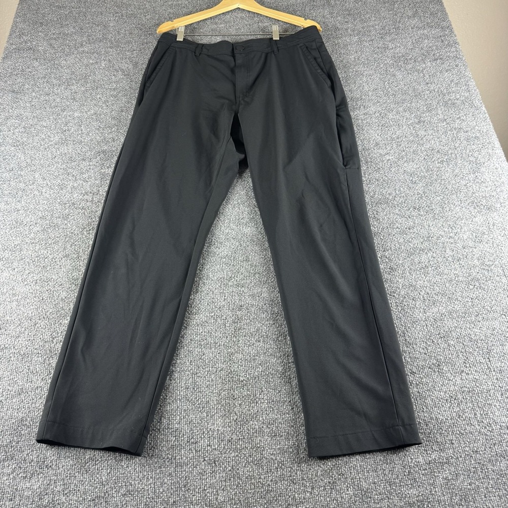 Hurley Chino Pants Mens 34x32 Black Straight Flat Front Polyester Spandex